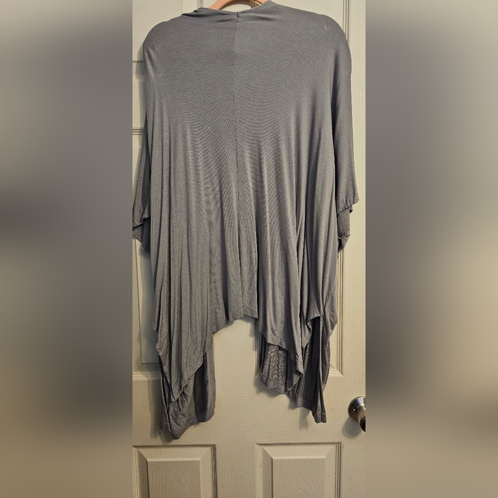 Susan Graver Women's Top Sweater Weekend Regular Jersey Knit Gray Large - Picture 2 of 6